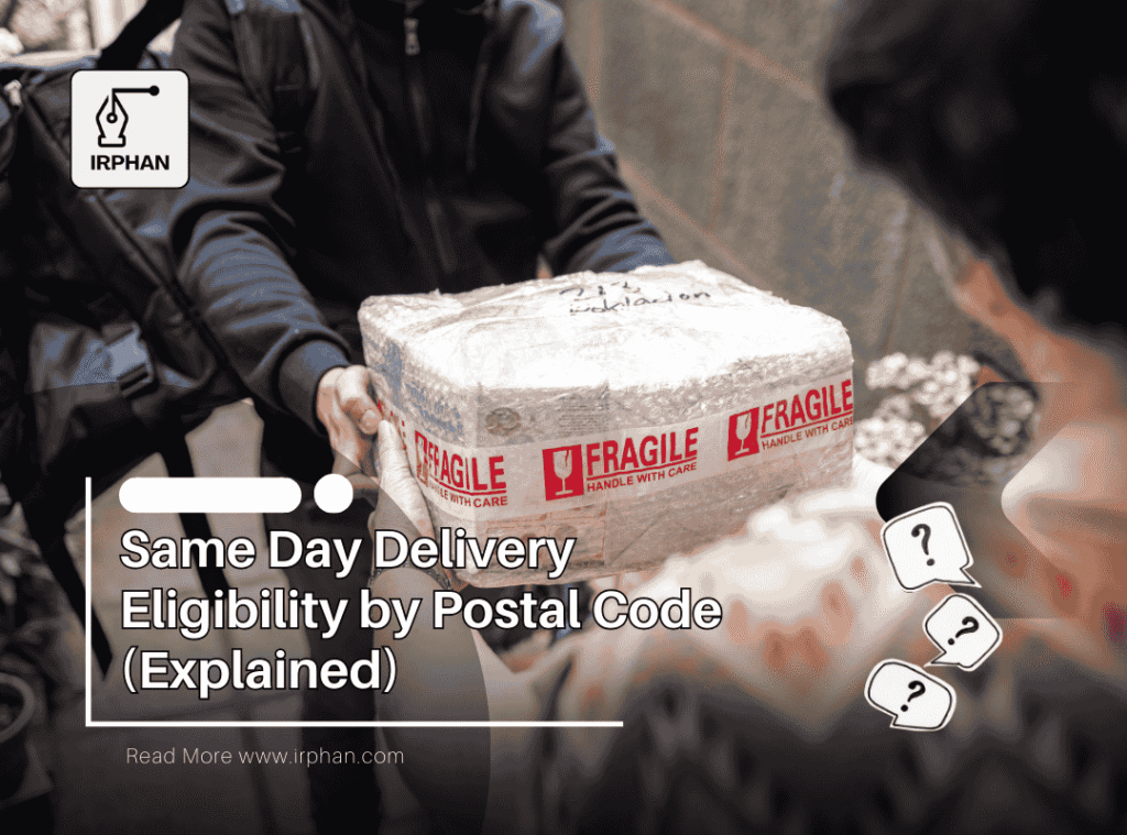 Same Day Delivery Eligibility by Postal Code Reference Image